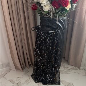 Zara black dress for girls with colorful sequins